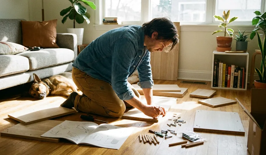 Furniture assembly in a Portland, Oregon home