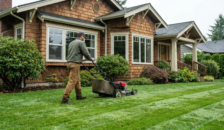 Professional lawn mowing service in Portland, Oregon