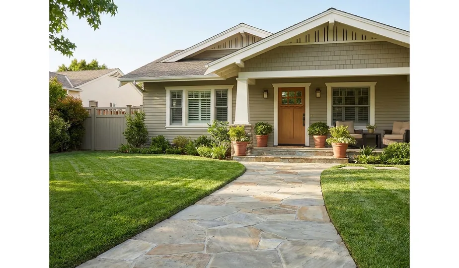 Manicured front yard before listing a home in Portland, Oregon